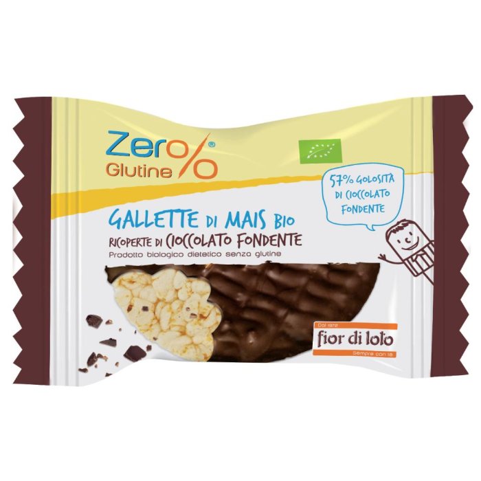 Fior Di Loto Gallette di Mais con 57% Cioccolato Fondente Bio 32g
