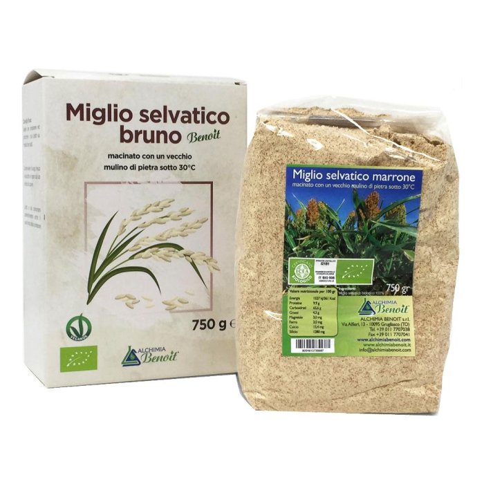 Miglio selvatico Benoit 750 g - miglio selvatico decorticato per uso alimentare