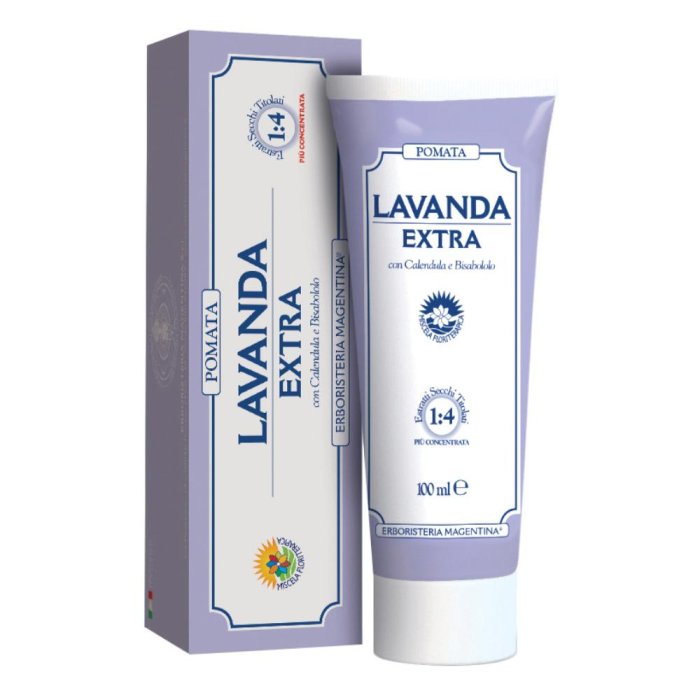 Pomata alla Lavanda 100 ml Erboristeria Magentina – Trattamento Naturale Calmante e Lenitivo per Pelle Sensibile e Massaggi Rilassanti