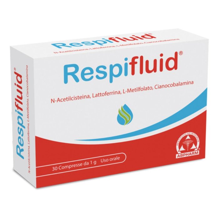 Respifluid 30 Compresse Integratore Mucolitico Fluidificante per Tosse Grassa e Benessere delle Vie Respiratorie