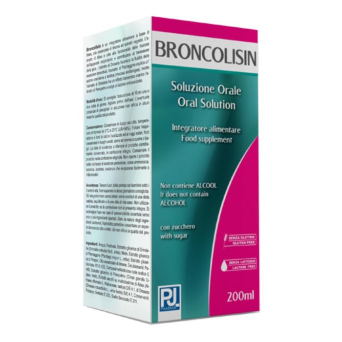 Broncolisin Sciroppo Tosse Adulto e Bambini 200 Millilitri Farmaimpresa – Integratore Fluidificante e Lenitivo per le Vie Respiratorie