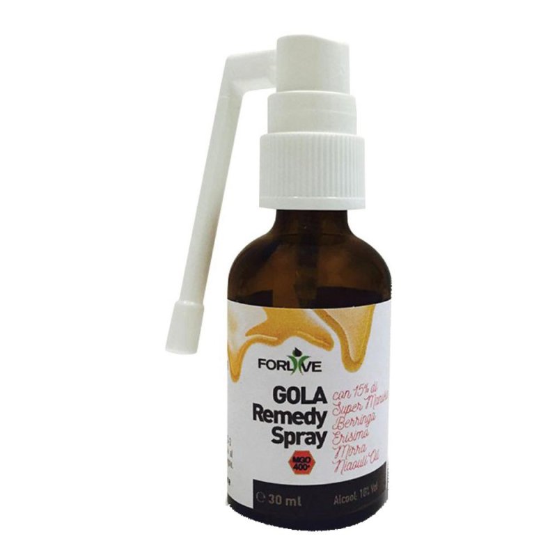 Forlive Gola Remedy Spray 30 ml – Spray Naturale per il Benessere della Gola e Sollievo dal Mal di Gola