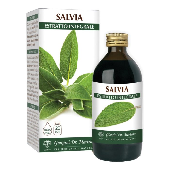 Salvia Estratto Integrale 200 ml Giorgini – Integratore Alimentare Naturale a Base di Salvia