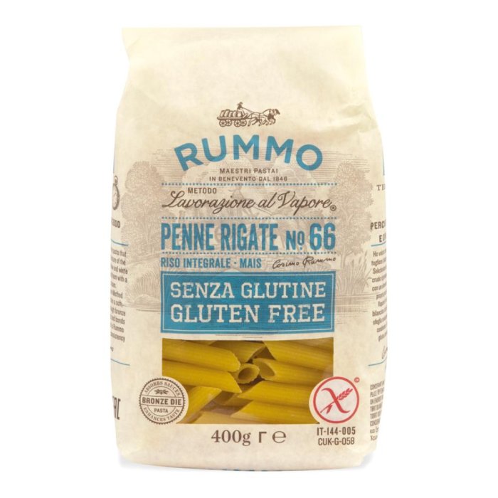Rummo Penne Rigate N66 Di Riso Integrale E Mais 400 G