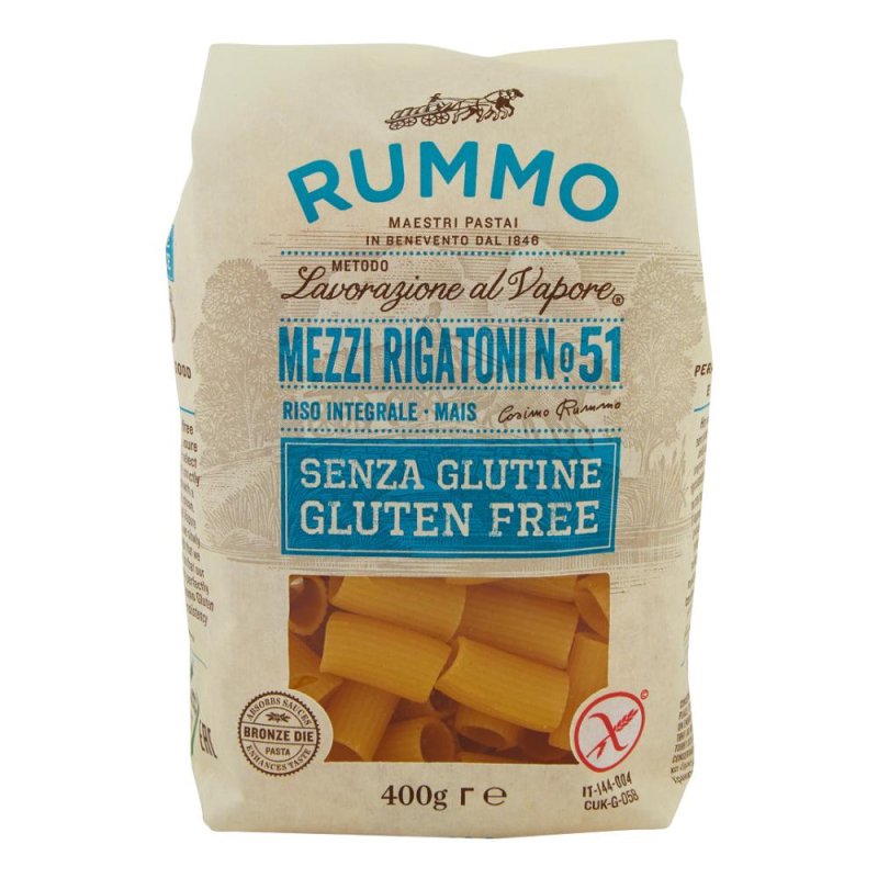  Mezzi Rigatoni N51 Senza Glutine Confezione 400 Gr