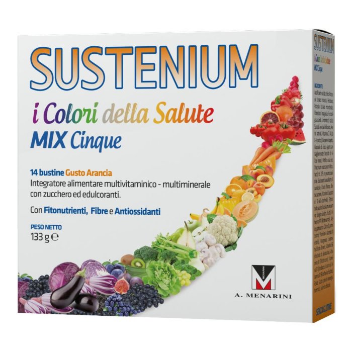 Menarini  Minerali Sustenium Colori della Salute Mix 5 Integratore 14 Buste