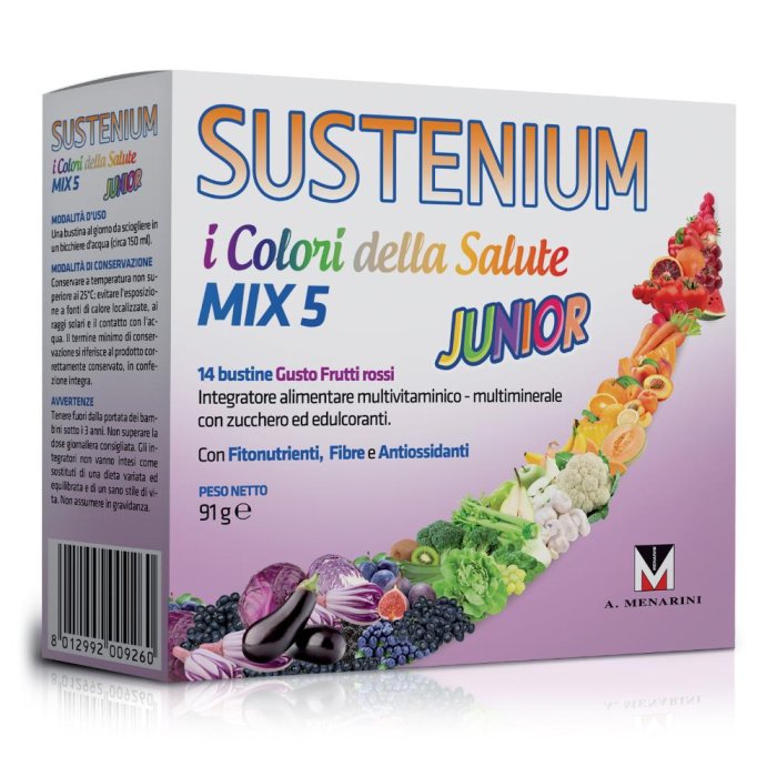 Sustenium Colori Salute Mix 5 Junior Integratore Alimentare 14 Bustine