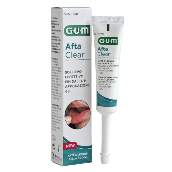 Sunstar Gum Afta Clear Gel Trattamento Afte E Lesioni Della Bocca 10 ml