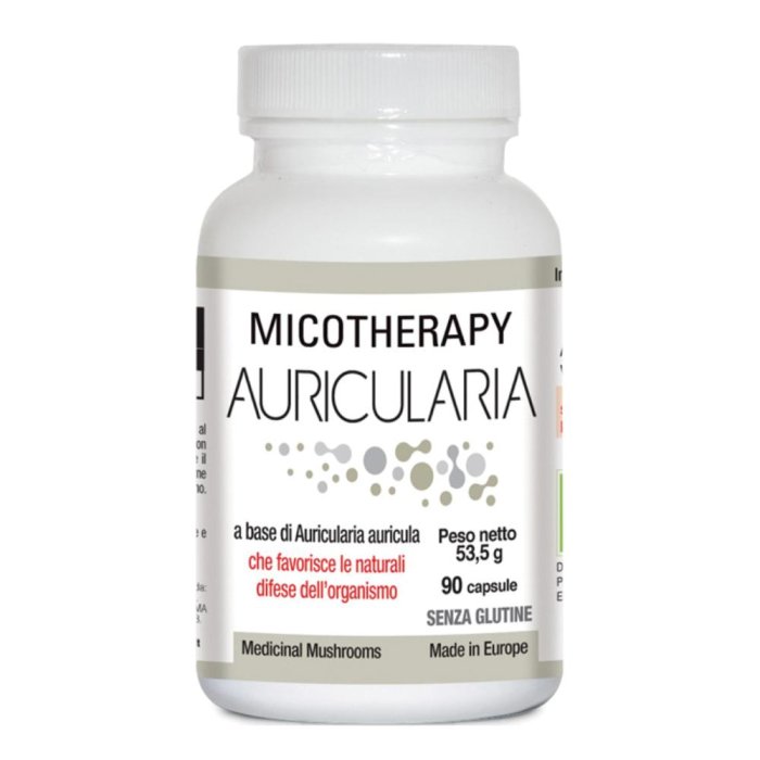 Micotherapy Auricularia AVD Integratore 90 Capsule ai Funghi Medicinali per Difese Immunitarie e Benessere Circolatorio