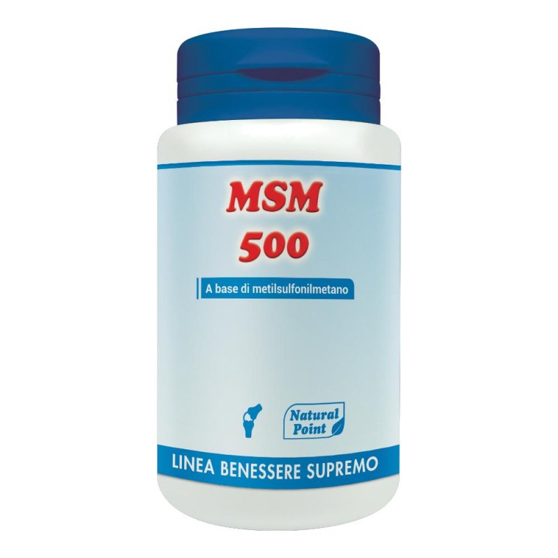 Natural Point  Vitamine Minerali MSM 500 Integratore Alimentare 100 Capsule