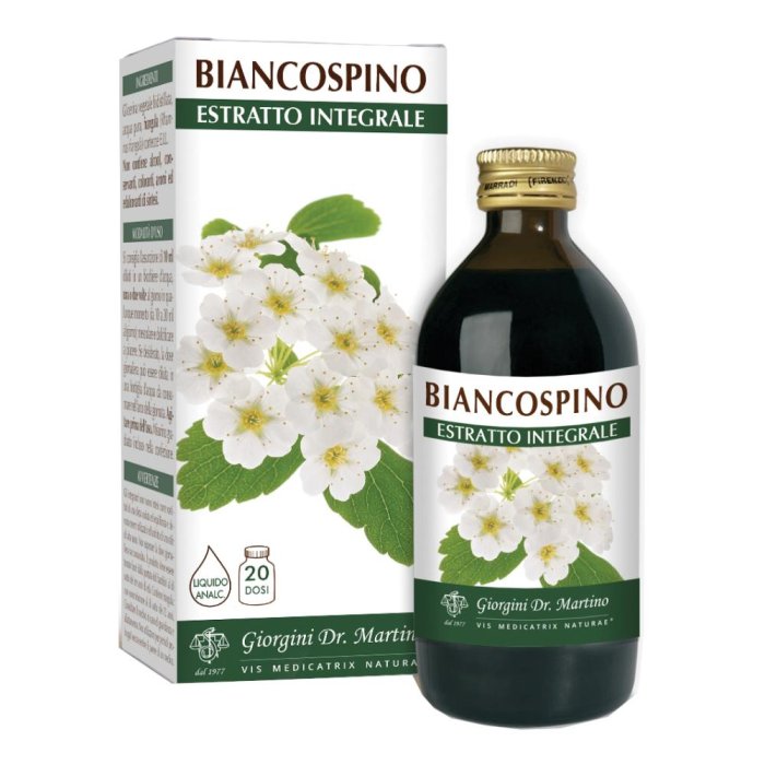 Biancospino Estratto Integrale 200 ml SVS – Integratore Naturale per il Benessere di Cuore e Pressione