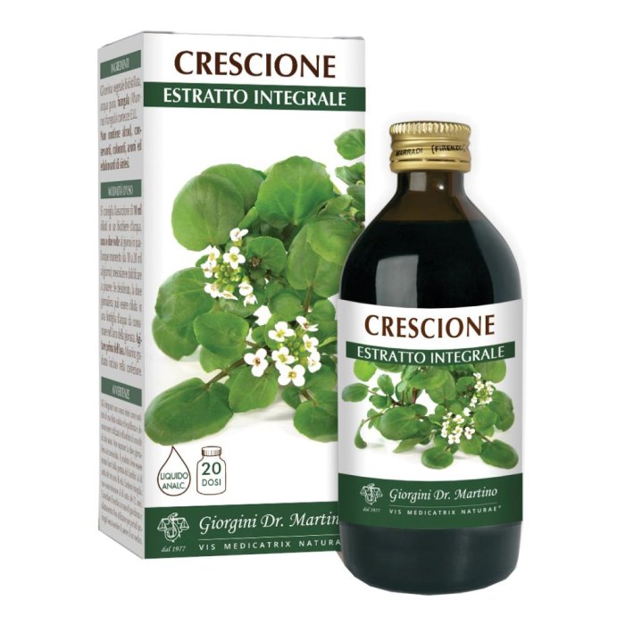 Crescione Estratto Integrale 200 ml – Integratore Naturale Depurativo e Drenante