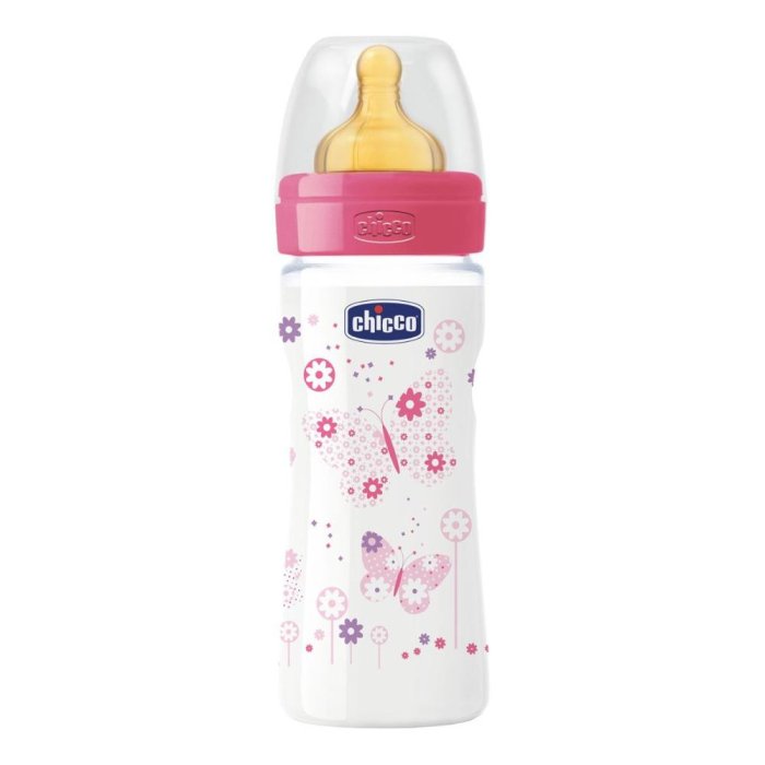 Chicco Biberon Benessere Girl Caucciu Da 250 Ml