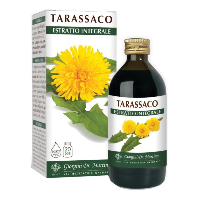 Tarassaco Estratto Integrale Fluido 200 ml Giorgini Dr. Martino Integratore Depurativo Fegato e Drenante Naturale