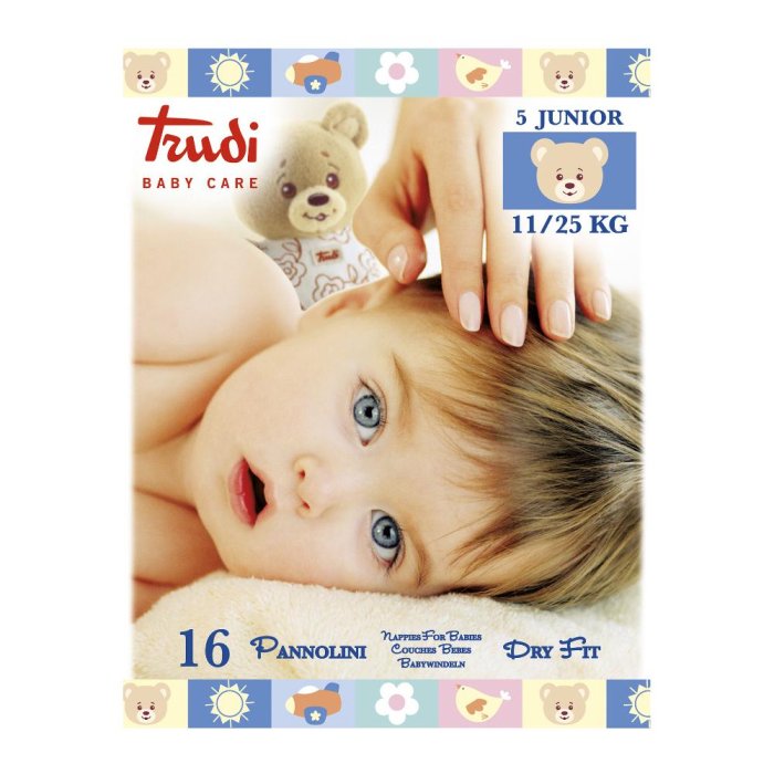 Silc Trudi Baby Care Pannolino Dry Fit Junior 11/25 Kg 16 Pezzi