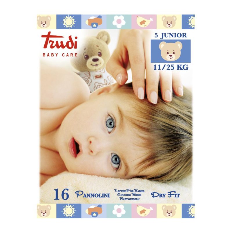 Silc Trudi Baby Care Pannolino Dry Fit Junior 11/25 Kg 16 Pezzi