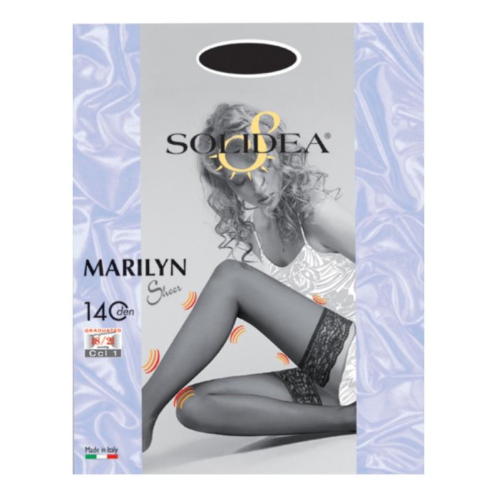 Solidea Marilyn 140 calza autoreggente donna 140 denari colore camel taglia 4