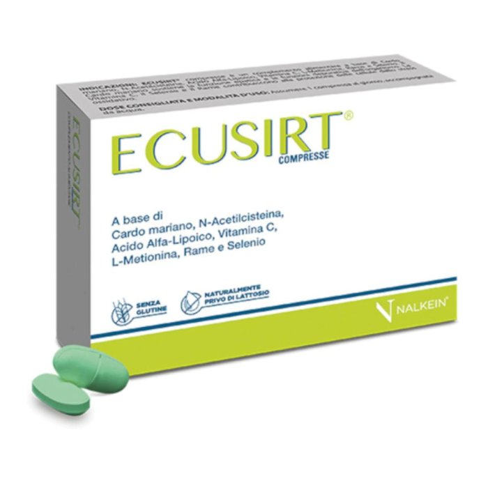 Ecusirt 30 compresse – Integratore depurativo e antiossidante con cardo mariano, n-acetilcisteina e acido alfa-lipoico