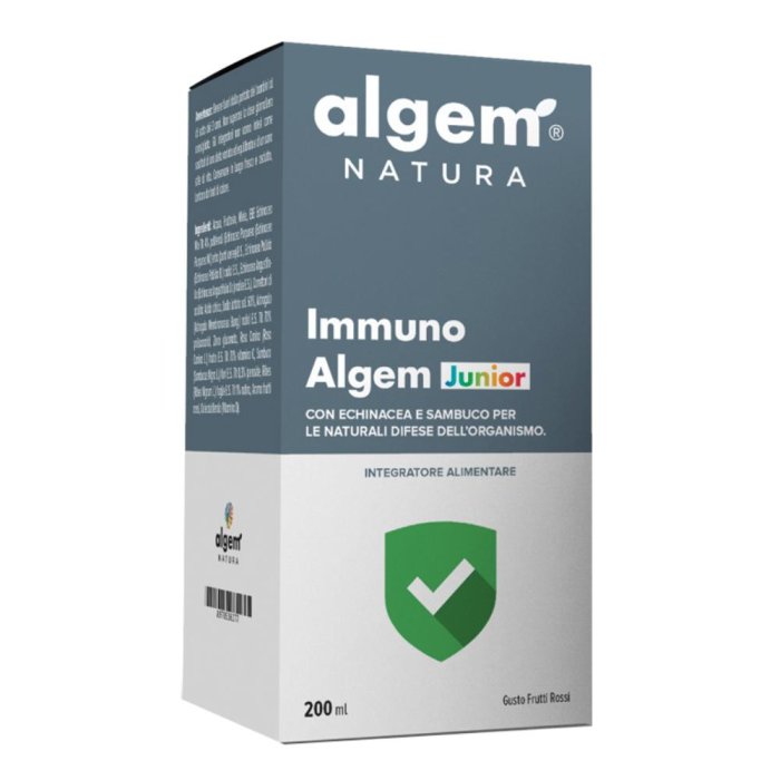 Algem Immuno Junior Sciroppo 200 Millilitri Integratore per Difese Immunitarie Bambini