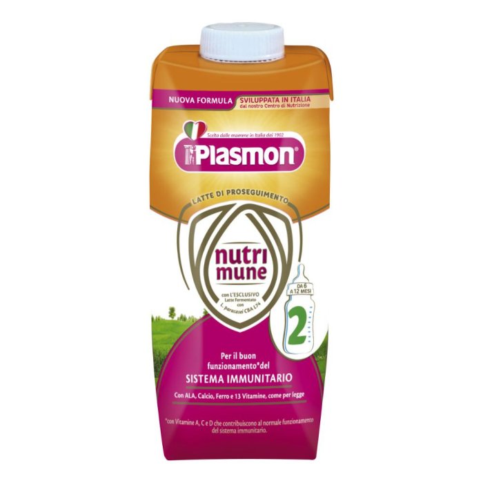 Plasmon Nascita e Crescita del Bambino Nutri Mane Stage 2 Latte Liquido in Brick 500 ml