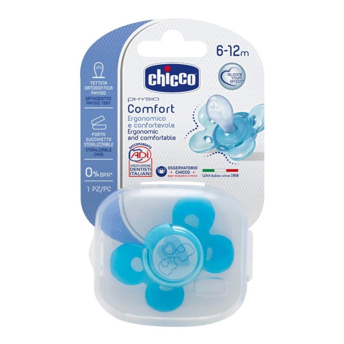 Chicco Succhietto Comfort Boy Silicone 6-12 Mesi