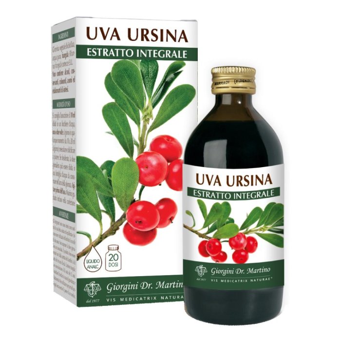 Uva Ursina Estratto Integrale Liquido 200 ml | Integratore Naturale a Base di Uva Ursina per il Benessere delle Vie Urinarie