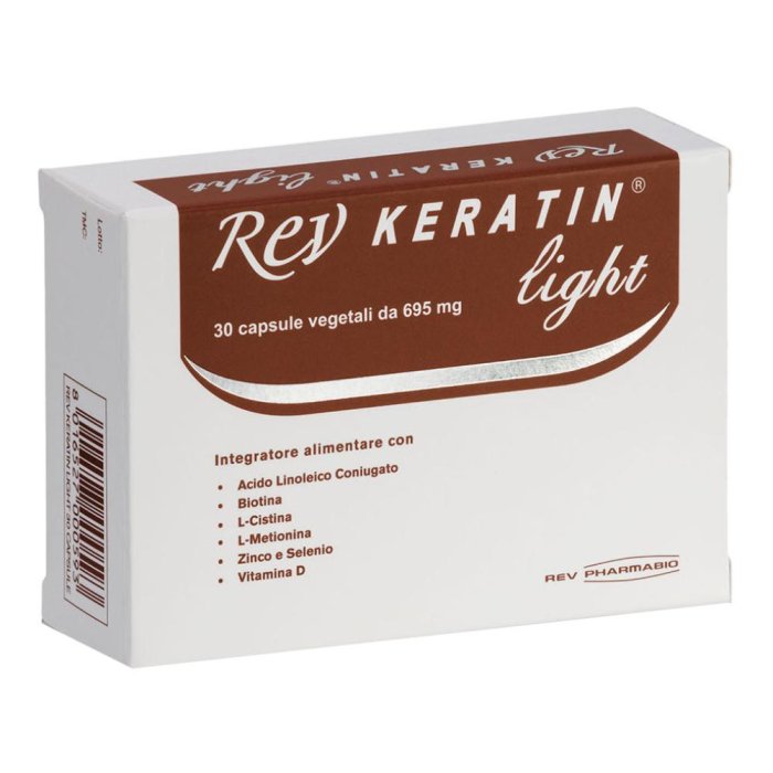 Pharmabio  Anticaduta Capelli Rev Keratin Light Integratore 30 Capsule