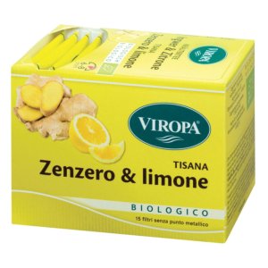 Viropa Tisana Zenzero e Limone Biologica Infuso Naturale di Zenzero e Limone in Filtri