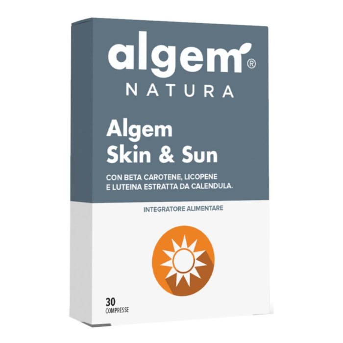 Algem Skin Sun Integratore Pelle e Abbronzatura Preparazione al Sole 30 Compresse