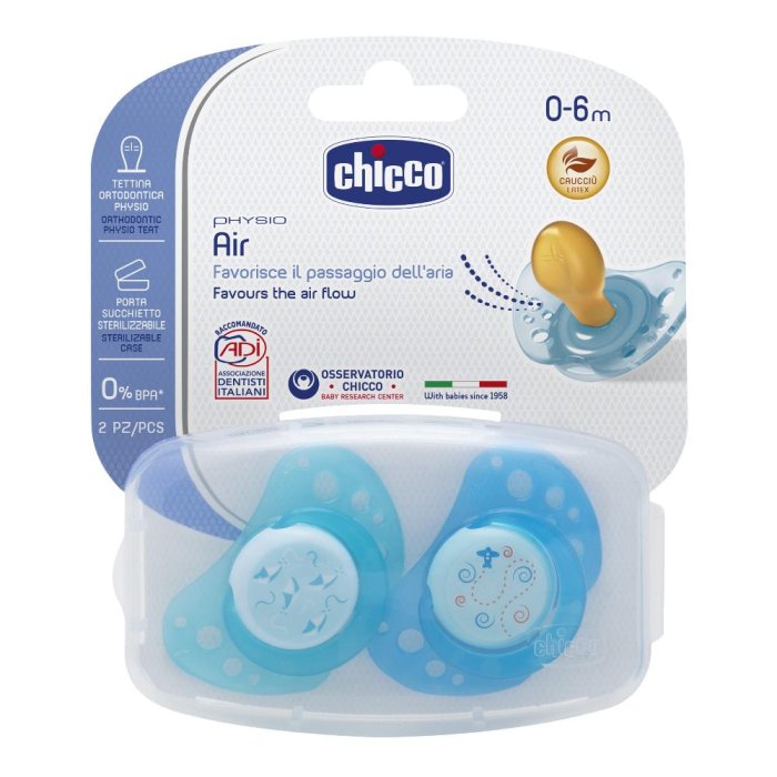 Chicco Succhietto Air Boy Caucciù  0-6 2 pezzi