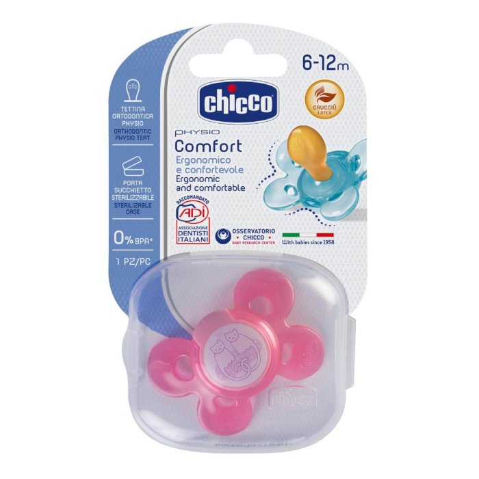 Chicco Succhietto Comfort Girl Caucciu 6-16 Mesi 2 Pezzi