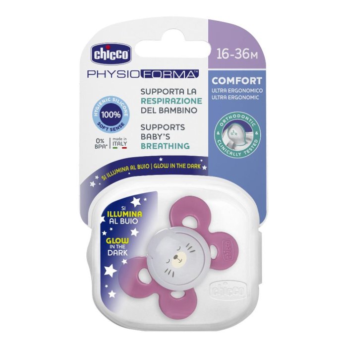 Chicco Chicco Succhietto Comfort Luminoso Silicone 16-36m