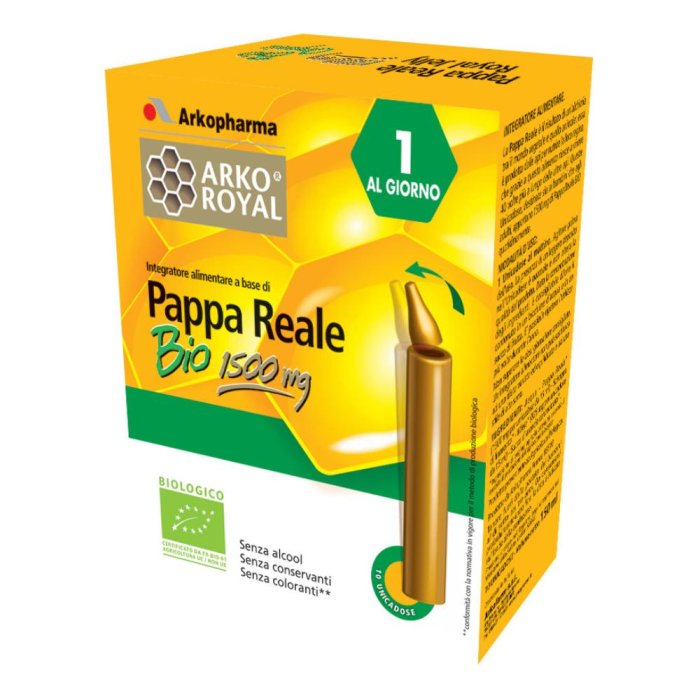 Arkoroyal Pappa Reale Bio 1500 Mg 10 Flaconcini Monodose 15 Ml