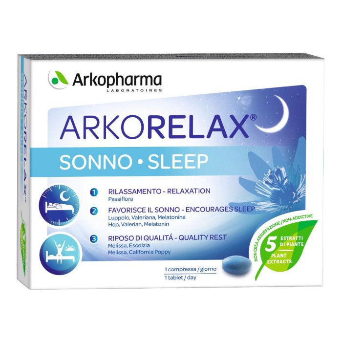 Arkorelax Sonno Integratore Naturale per un Sonno Riparatore 30 compresse