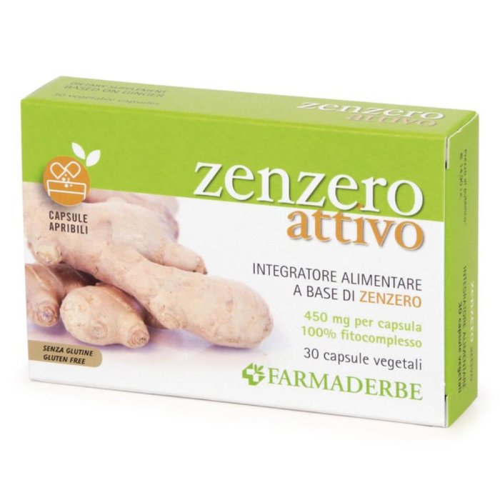 Farmaderbe Zenzero Attivo Integratore Alimentare 30 Capsule