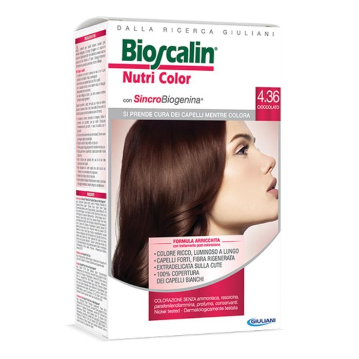 Bioscalin  Nutri Color SincroBiogenina Colorazione Capelli 4.36 Cioccolato