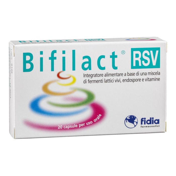 Fidia  Intestino Sano Bifilact RSV Integratore Fermenti Vitamina 30 Capsule