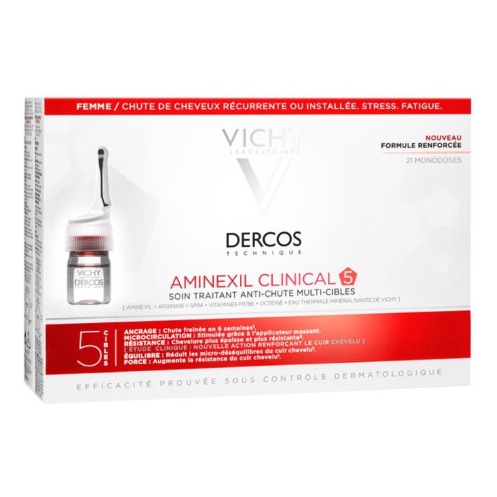 Dercos Aminexil Intensive 5 DT Trattamento Anticaduta Donna 21 fiale