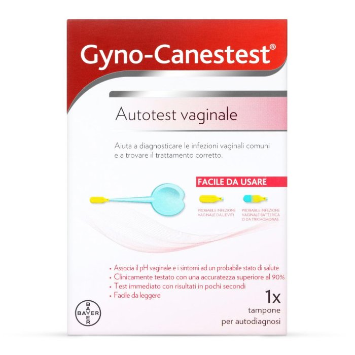 Gyno-Canestest Autotest Vaginale Tampone per la Diagnosi di Infezioni Vaginali
