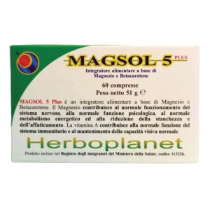 Magsol 5 Plus integratore di Magnesio e Betacarotene 60 compresse