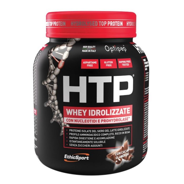 EthicSport HTP Hydrolysed Top Protein Whey idrolizzate con Nucleotidi Cacao,750g