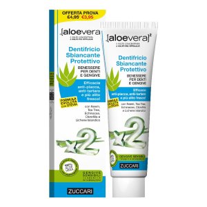 Zuccari Aloevera2 Dentifricio Sbiancante Protettivo Con Stevia 100 Ml