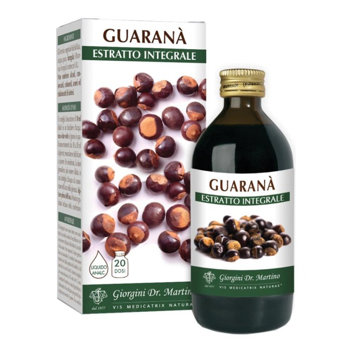 Guarana estratto integrale - integratore liquido tonico a base di guarana per energia e concentrazione