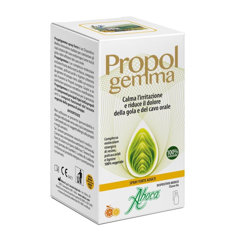 Propolgemma spray forte adulti 30 ml per mal di gola e infiammazione mucosa orale - Aboca