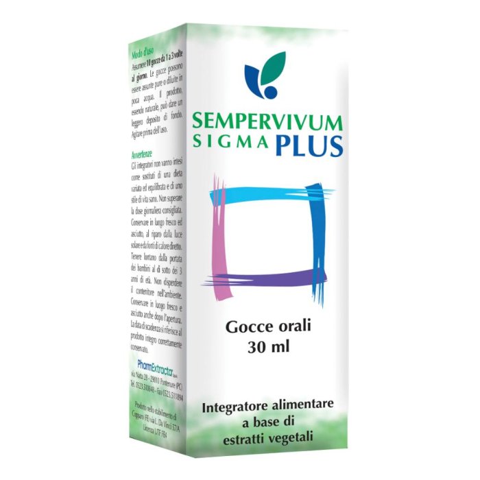 Sempervivum Sigma Plus gocce orali 30 millilitri integratore naturale per il benessere generale