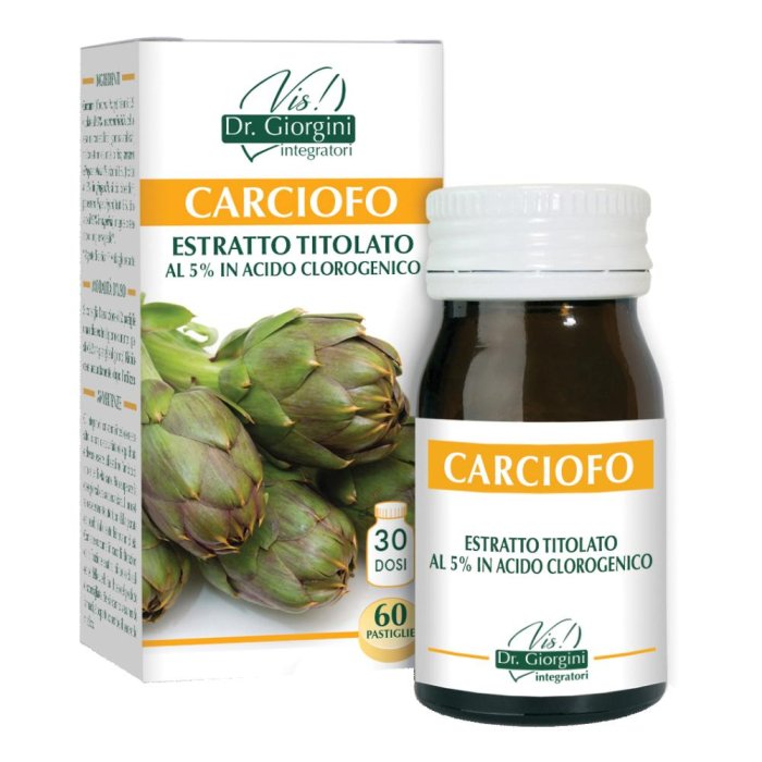 Carciofo estratto titolato 60 pastiglie - integratore di carciofo per funzione epatica