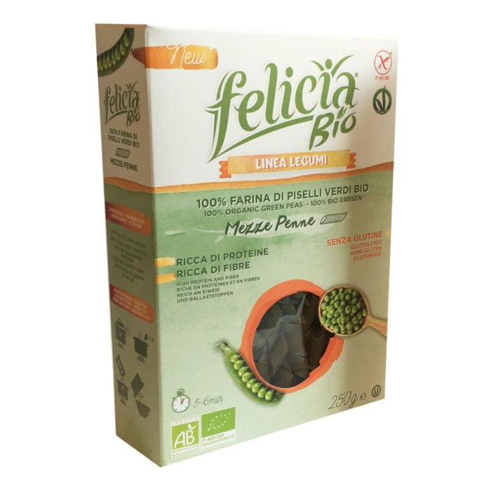 Andriani Felicia Bio Mezze Penne Piselli Verdi 250 G