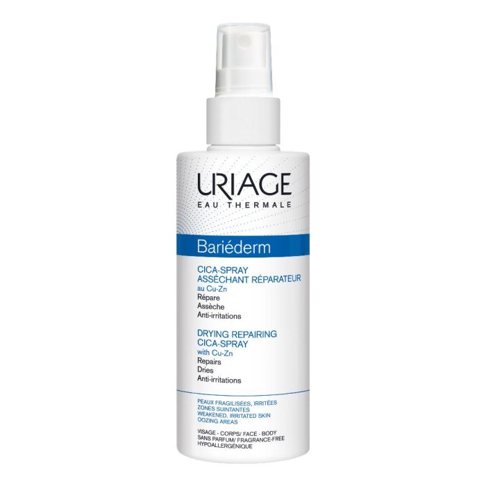 Uriage Bariéderm - Cica-Spray Assorbente Riparatore Con Cu-Zn, 100ml