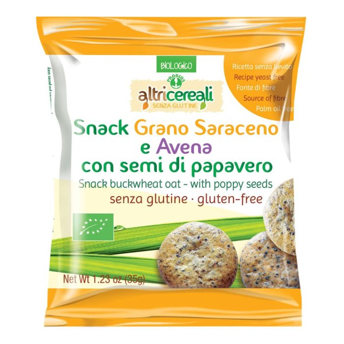 Altricereali Snack al Grano Saraceno e Avena Biologico Senza Glutine e Vegan