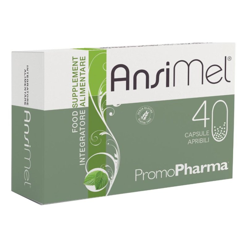 ANSIMEL Integratore Alimentare 40 Capsule per Rilassamento, Riduzione dello Stress e Benessere Mentale